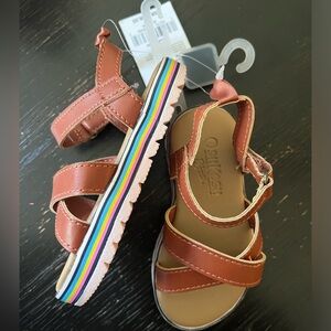 OshKosh baby girl brown sandals NWT